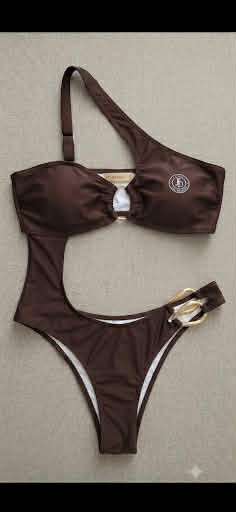 Blue Cutout One-Piece Swimsuit - Large